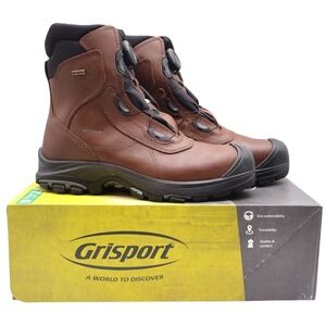 Grisport BOA Constructor Safety Boots Mens 10.5 Brown Leather Waterproof Vibram